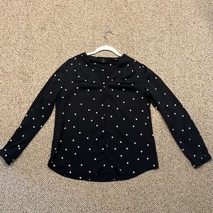 EUC Ann Taylor Polka Dot Blouse (Med)